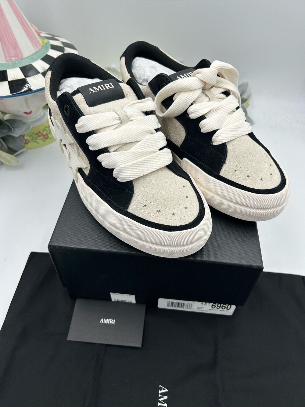 Men's Amiri skate Sunset low top sneakers, suede/leather size 44